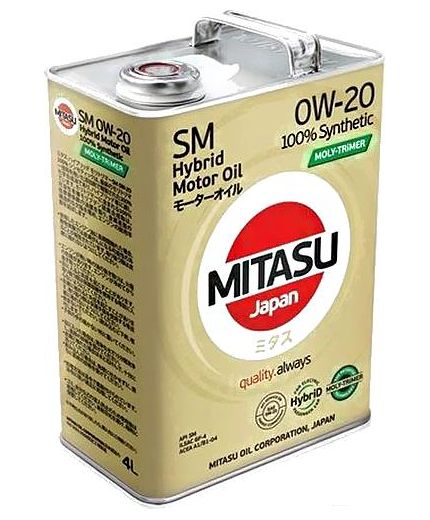 Моторное масло MITASU MOLY-TRiMER HYBRID 0W-20 4л