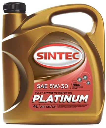 Моторное масло SINTEC PLATINUM SAE 5W-30, API SN/SF 4л