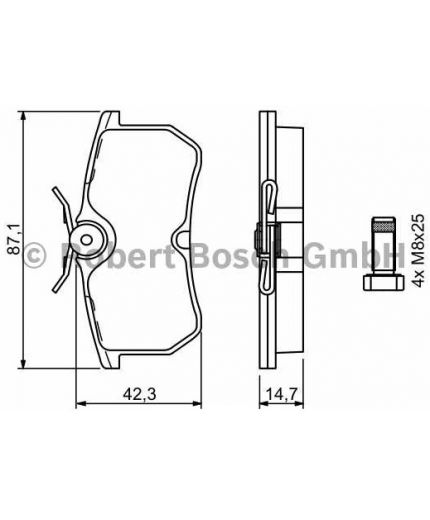 BOSCH Колодки дисковые