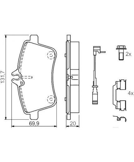 BOSCH Колодки дисковые