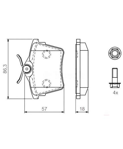 BOSCH Колодки дисковые