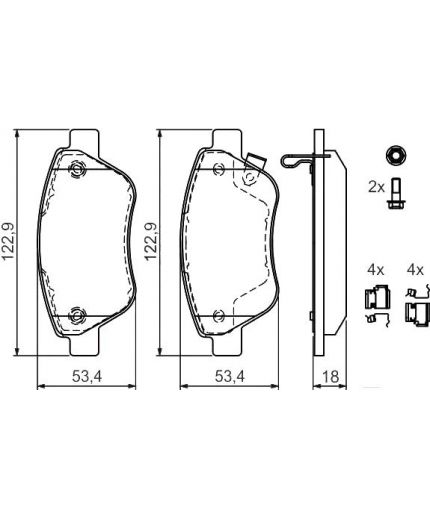 BOSCH Колодки дисковые
