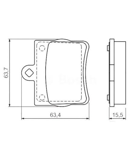 BOSCH Колодки дисковые задние