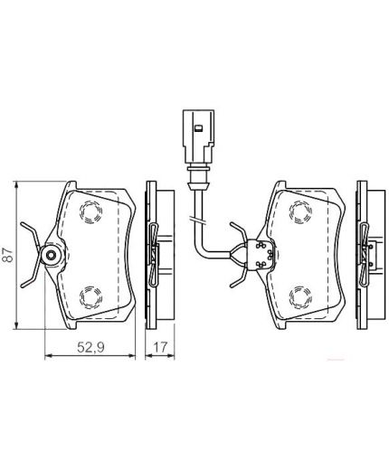 BOSCH Колодки дисковые задние