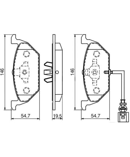 BOSCH Колодки дисковые