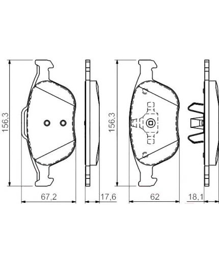BOSCH Колодки дисковые