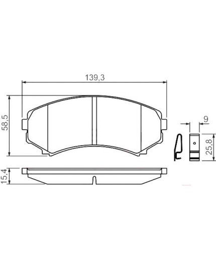 BOSCH Колодки дисковые