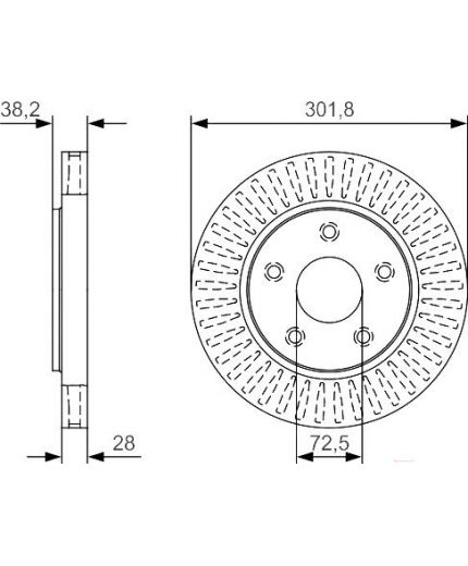 BOSCH Тормозной диск