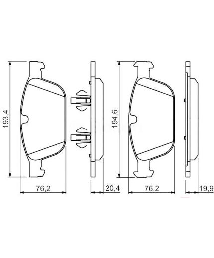 BOSCH Колодки дисковые