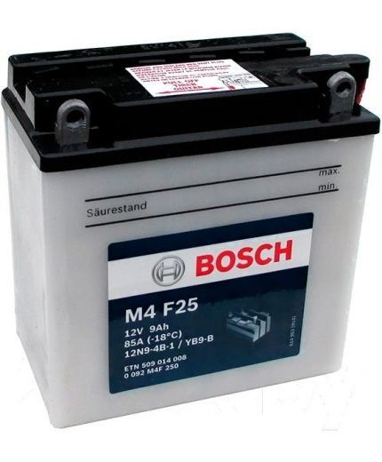 BOSCH MOBA FP M4F 12V (9 А/ч) 85A (12N9-4B-1/YB9-B)