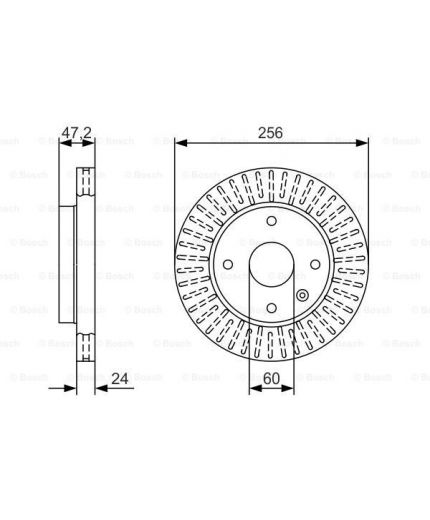 BOSCH Тормозной диск