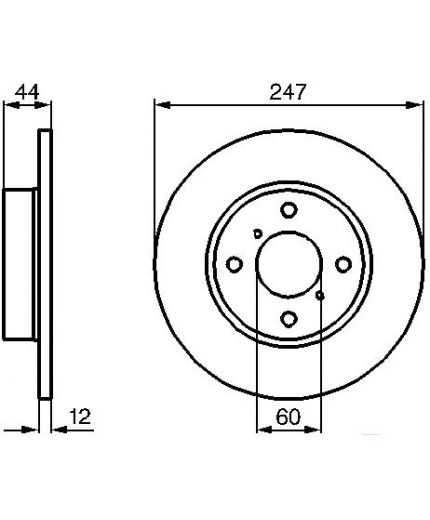 BOSCH Тормозной диск