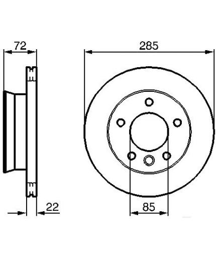 BOSCH Тормозной диск