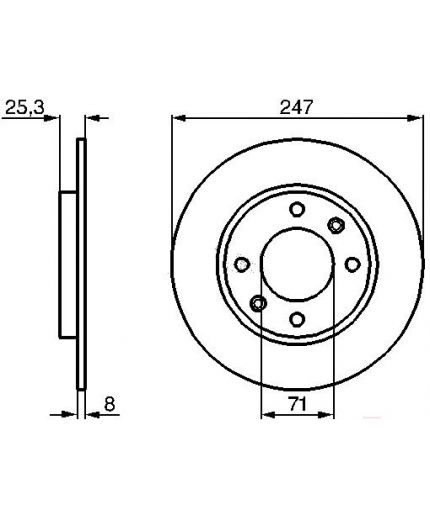 BOSCH Тормозной диск