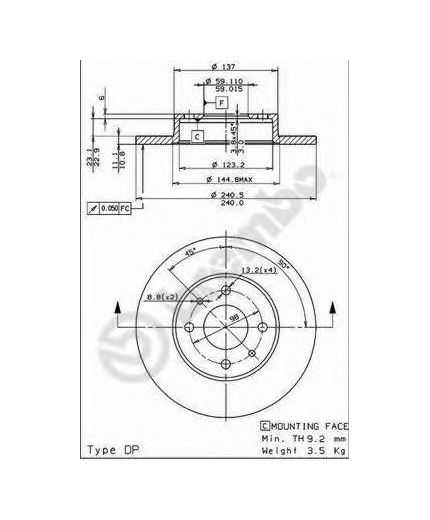 BREMBO Тормозной диск Фото 2