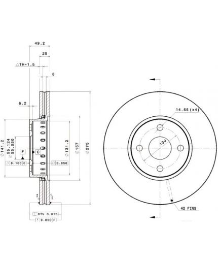 BREMBO Тормозной диск