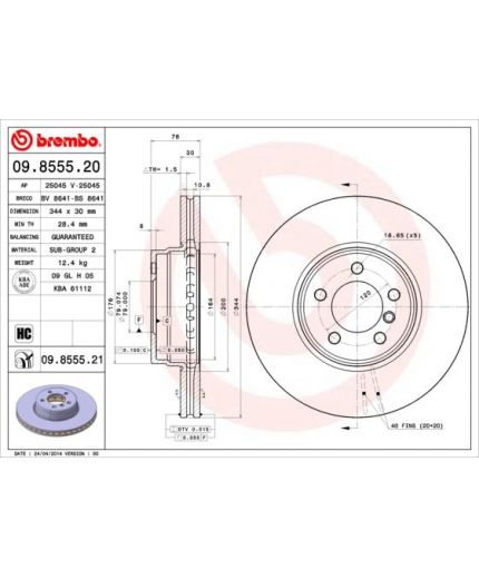 BREMBO Тормозной диск