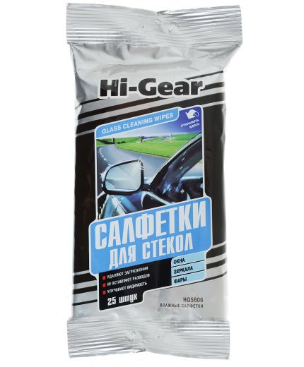 HI-GEAR Салфетки для стекол 25шт Фото 2