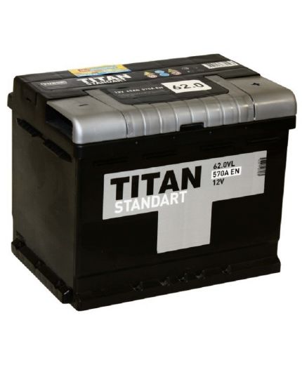TITAN Аккумулятор Standart 62.0VL 570А (62 А/ч)