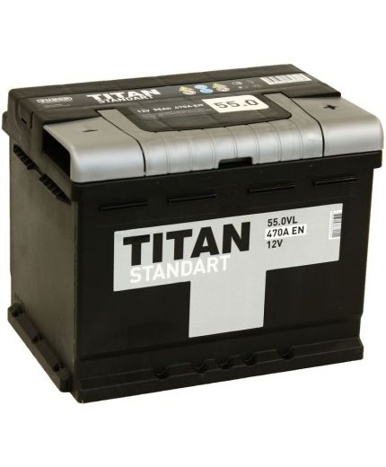 TITAN Аккумулятор Standart 55.0VL 470А (55 А/ч)