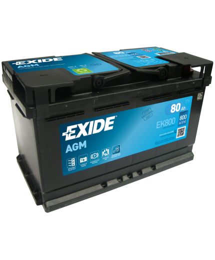 EXIDE Аккумулятор Start-Stop AGM EK800 800А (80 А/ч) Фото 2