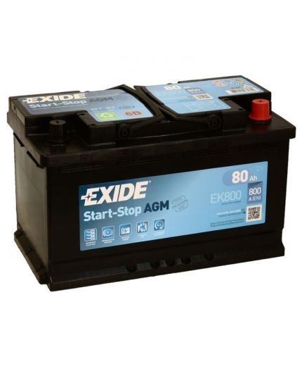 EXIDE Аккумулятор Start-Stop AGM EK800 800А (80 А/ч) Фото 3