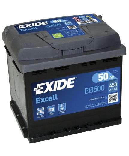 EXIDE Аккумулятор Excell EB500 450А (50 А/ч)