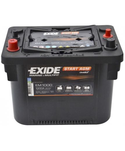 EXIDE Аккумулятор Start AGM EM1000 800А (50 А/ч)