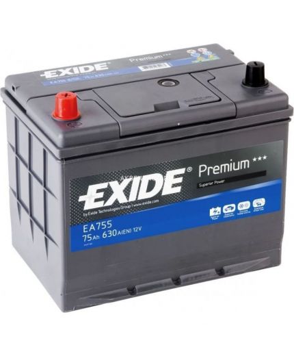 EXIDE Аккумулятор Premium EA755 630А (75 А/ч)