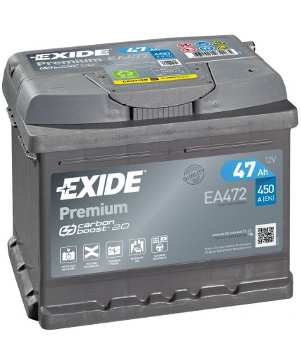 EXIDE Аккумулятор Premium EA472 450А (47 А/ч)
