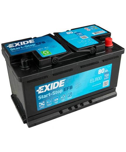 EXIDE Аккумулятор Start-Stop EFB EL800 720А (80 А/ч)