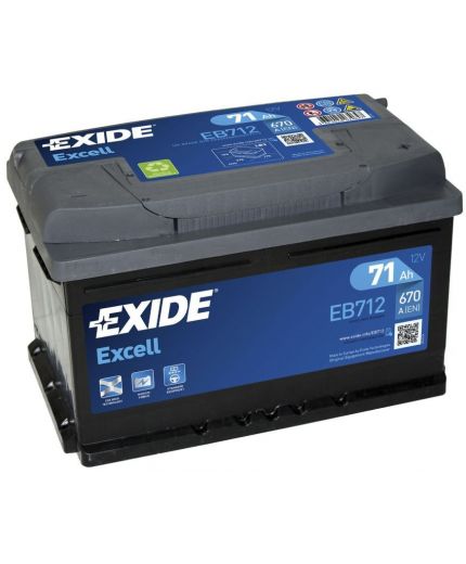 EXIDE Аккумулятор Excell EB712 670А (71 А/ч)