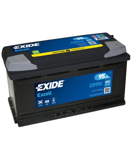 EXIDE Аккумулятор Excell EB950 800А (95 А/ч) Фото 2