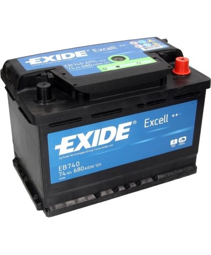 EXIDE Аккумулятор Excell EB740 680А (74 А/ч)