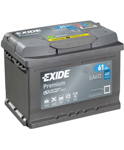 EXIDE Аккумулятор Premium EA612 600А (61 А/ч)