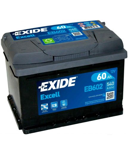 EXIDE Аккумулятор Excell EB602 540А (60 А/ч)