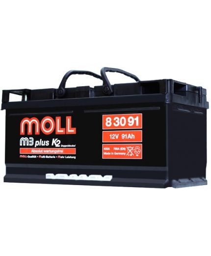 MOLL Аккумулятор M3 plus K2 83110 900А (110 А/ч) Фото 2