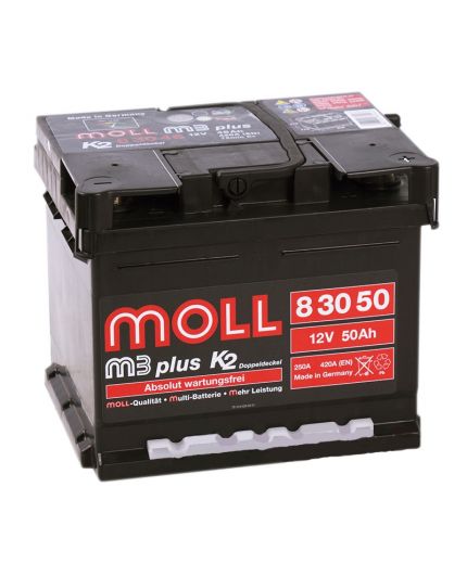 MOLL Аккумулятор M3 plus K2 83050 420А (50 А/ч)