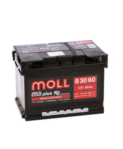 MOLL Аккумулятор M3 plus K2 83060 550А (60 А/ч)