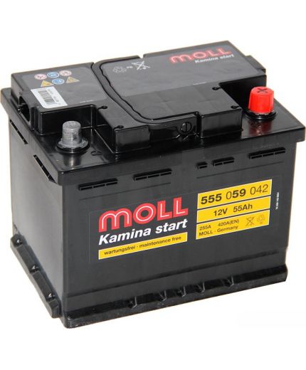 MOLL Аккумулятор Kamina start 555 059 042 420А (55 А/ч)