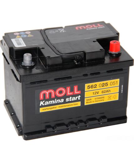 MOLL Аккумулятор Kamina start 562 025 051 510А (62 А/ч)