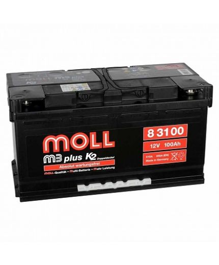 MOLL Аккумулятор M3 plus K2 83100 850А (100 А/ч)