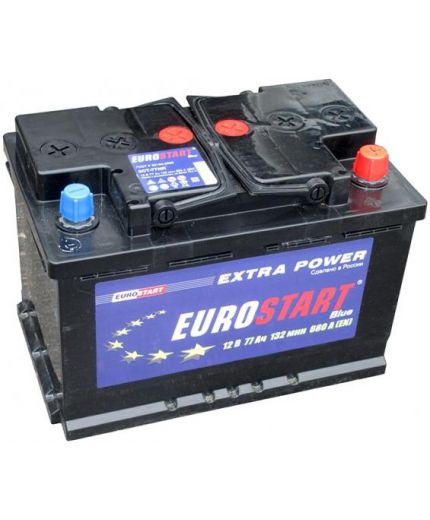 Eurostart Аккумулятор Blue 6CT-77 680А (77 А/ч)