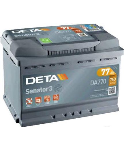 DETA Аккумулятор SENATOR 3 DA770 (77 А/ч)