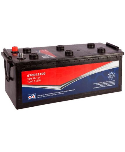 AD Аккумулятор 670043100 1000А (170 А/ч)