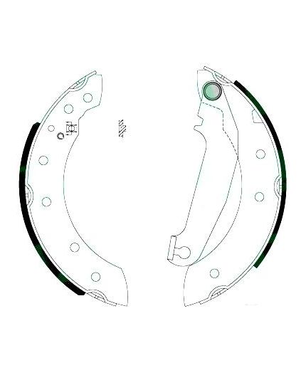 AP Колодки барабанные задние