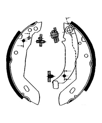 AP Колодки барабанные задние