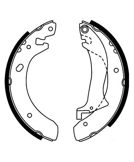 AP Колодки барабанные задние