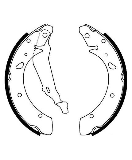 AP Колодки барабанные задние