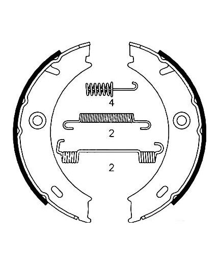 AP Колодки барабанные задние